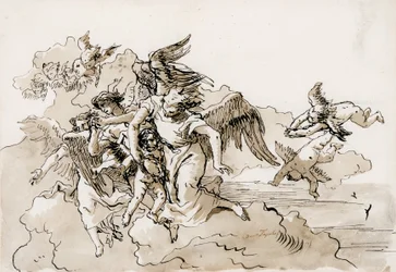 Ángeles voladores y putti
